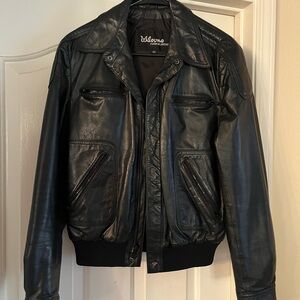 Wilsons Leather Classic Black Bomber Jacket